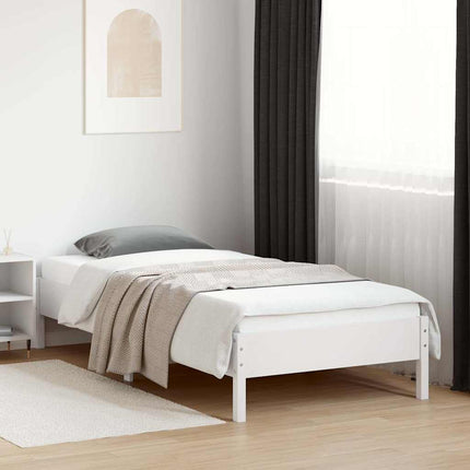 sengeramme uden madras 100x200 cm massivt fyrretræ hvid