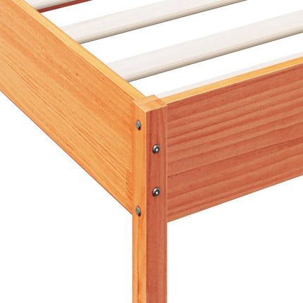sengeramme uden madras 90x200 cm massivt fyrretræ gyldenbrun