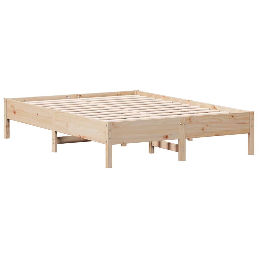 sengeramme uden madras 120x190 cm massivt fyrretræ