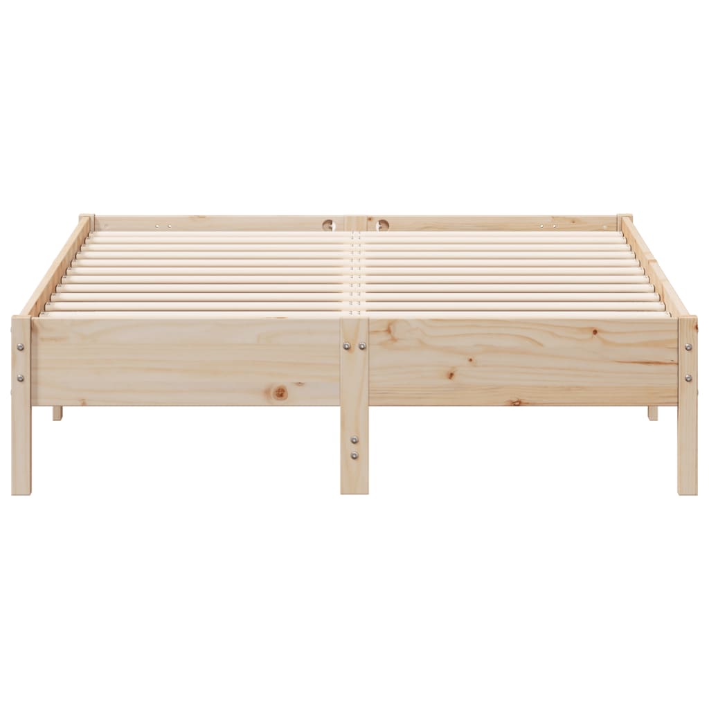 sengeramme uden madras 120x190 cm massivt fyrretræ