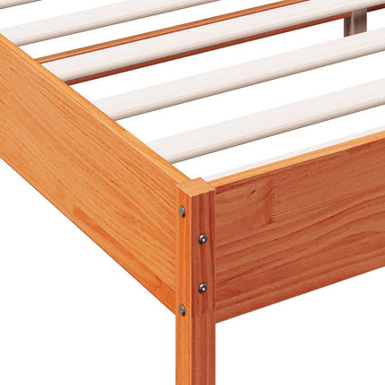 sengeramme uden madras 120x190 cm massivt fyrretræ gyldenbrun