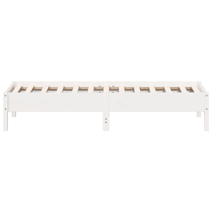 sengeramme uden madras 90x190 cm massivt fyrretræ hvid