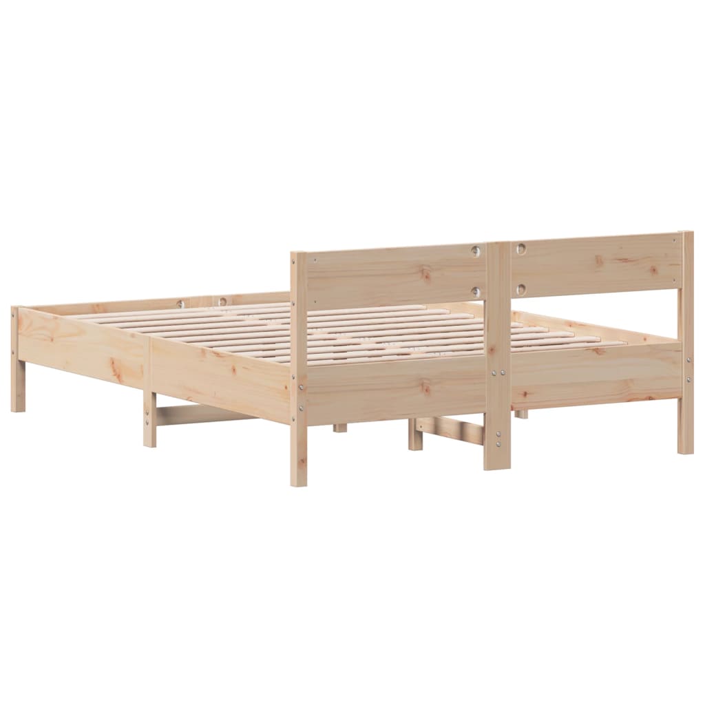 sengeramme uden madras 140x200 cm massivt fyrretræ