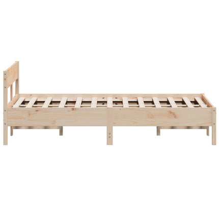 sengeramme uden madras 140x190 cm massivt fyrretræ