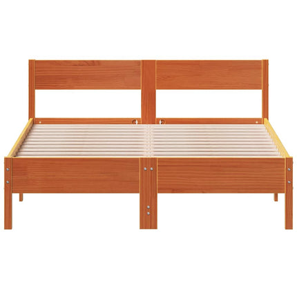 sengeramme uden madras 120x190 cm massivt fyrretræ gyldenbrun