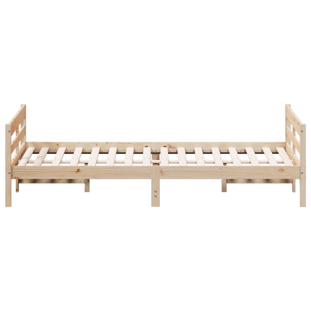 sengeramme uden madras 120x200 cm massivt fyrretræ