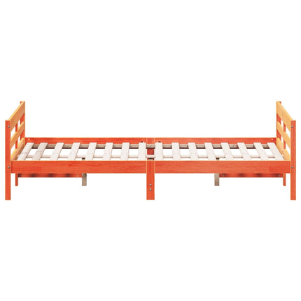 sengeramme uden madras 120x200 cm massivt fyrretræ gyldenbrun