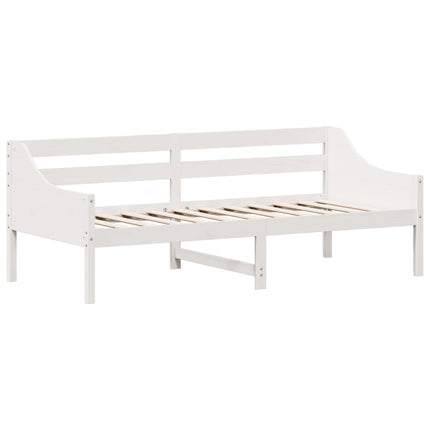 daybed uden madras 80x200 cm massivt fyrretræ hvid