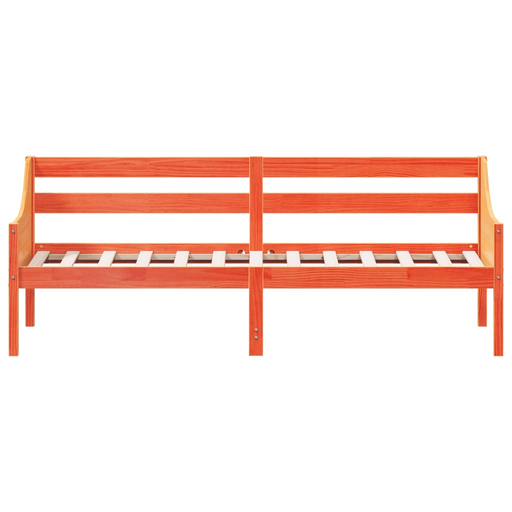 daybed uden madras 80x200 cm massivt fyrretræ gyldenbrun