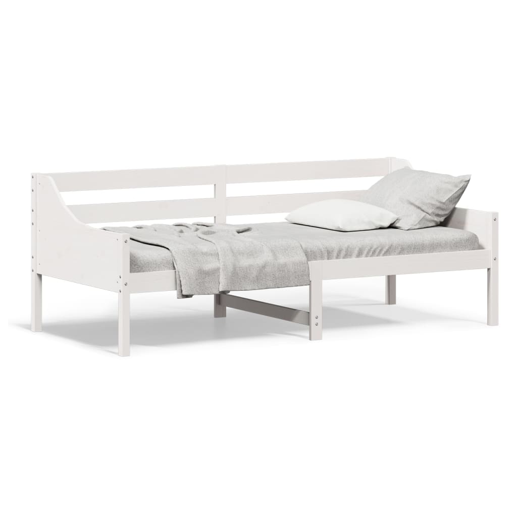 daybed uden madras 90x200 cm massivt fyrretræ hvid