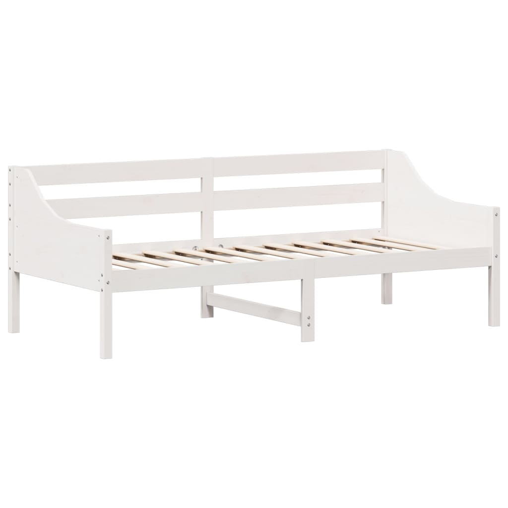 daybed uden madras 90x200 cm massivt fyrretræ hvid