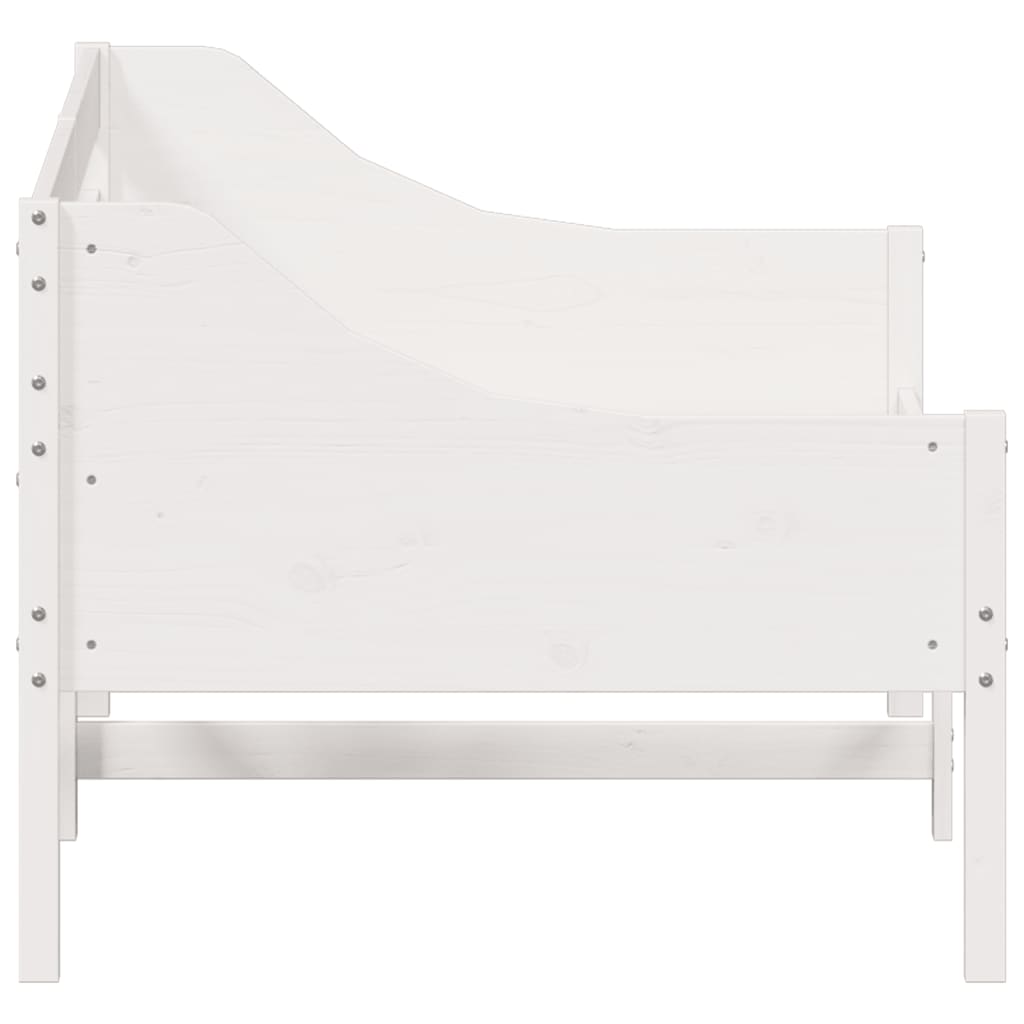 daybed uden madras 90x200 cm massivt fyrretræ hvid