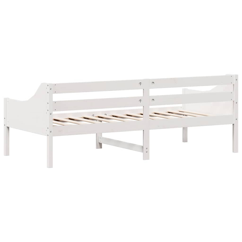 daybed uden madras 90x200 cm massivt fyrretræ hvid
