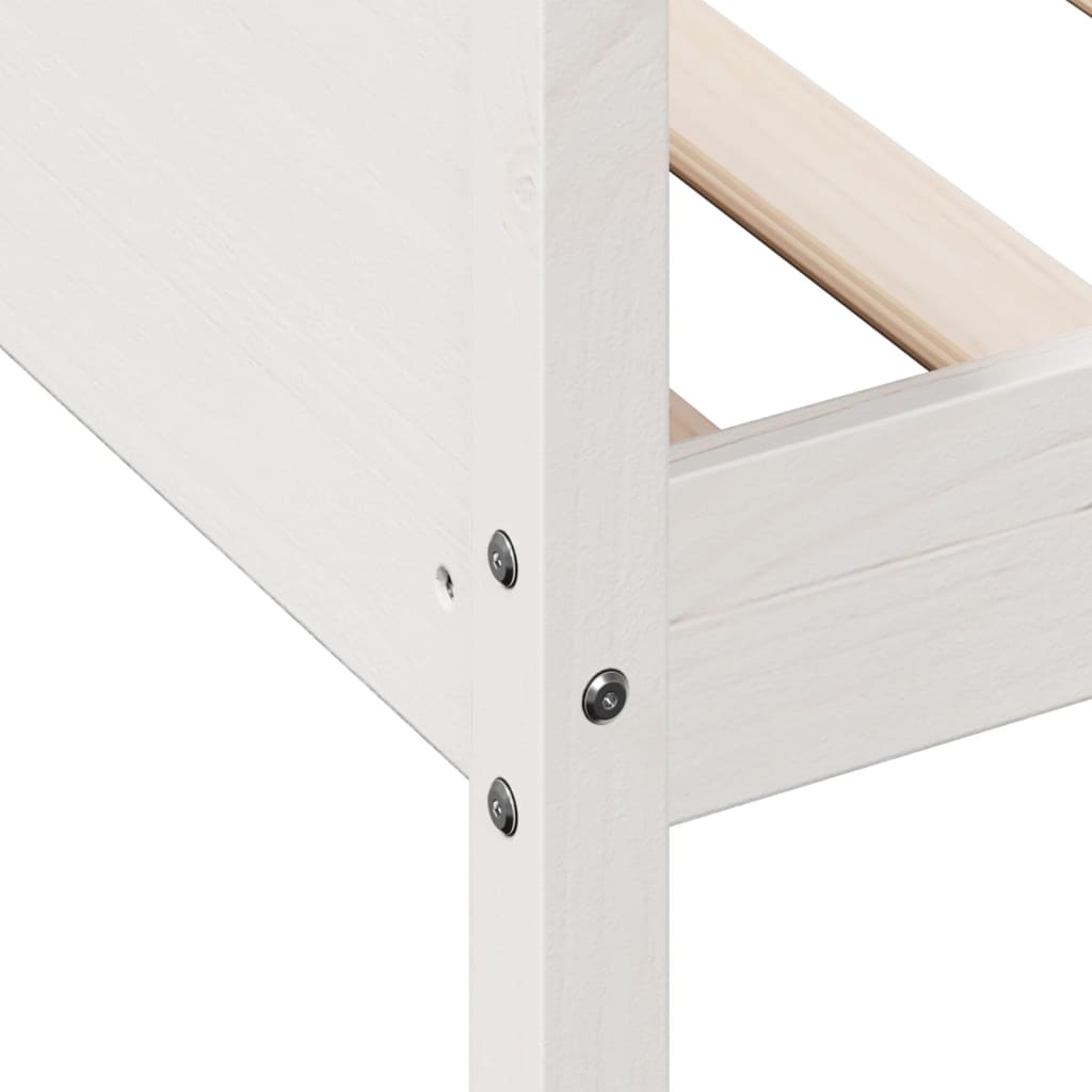 daybed uden madras 90x200 cm massivt fyrretræ hvid