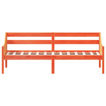 daybed uden madras 100x200 cm massivt fyrretræ gyldenbrun