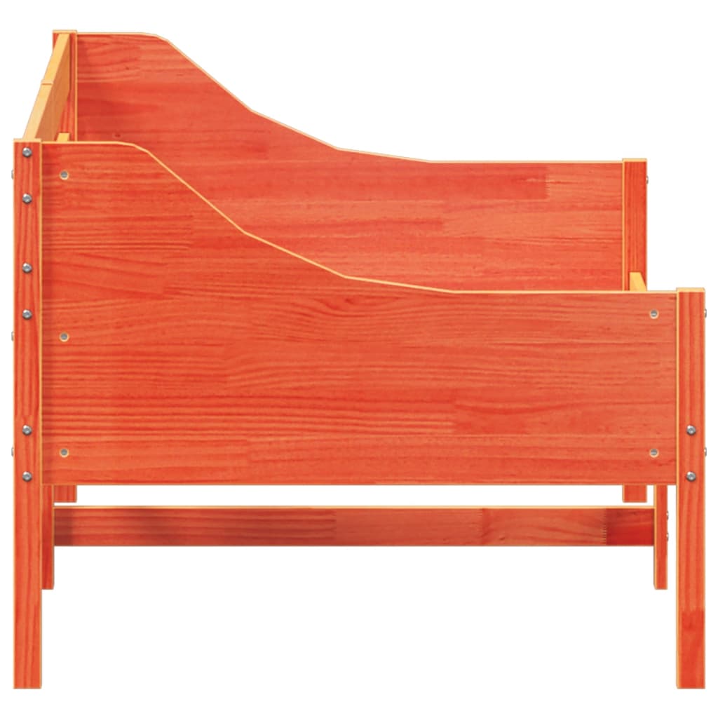 daybed uden madras 100x200 cm massivt fyrretræ gyldenbrun