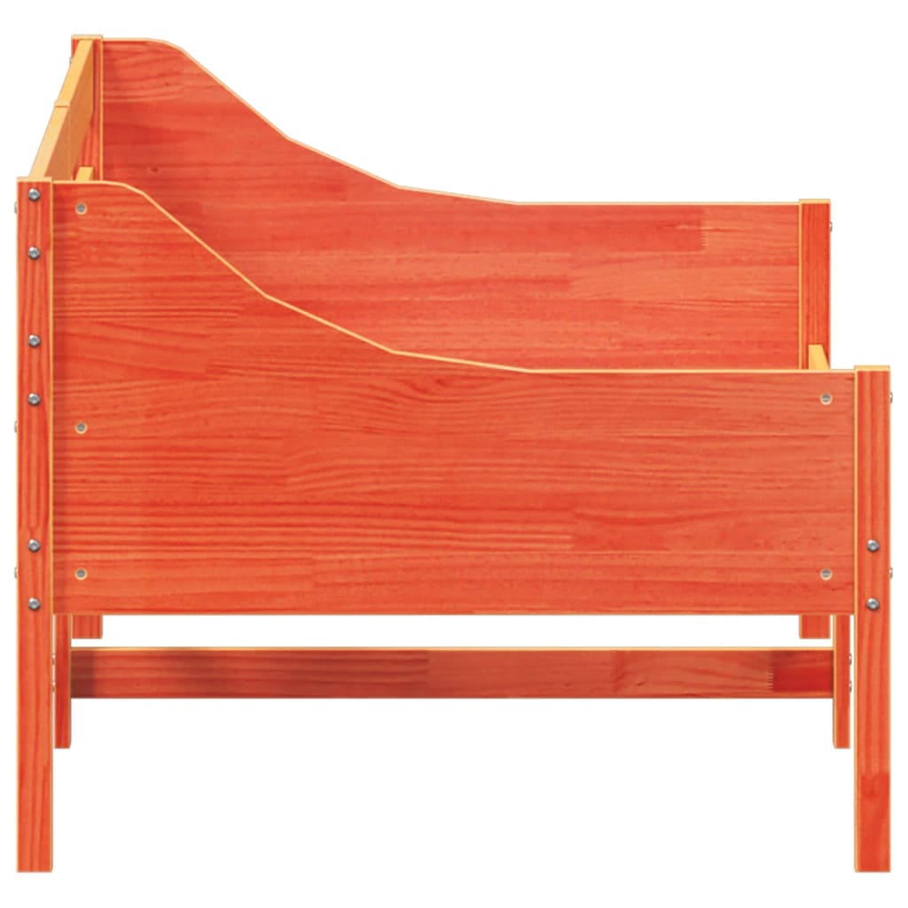 daybed uden madras 90x190 cm massivt fyrretræ gyldenbrun