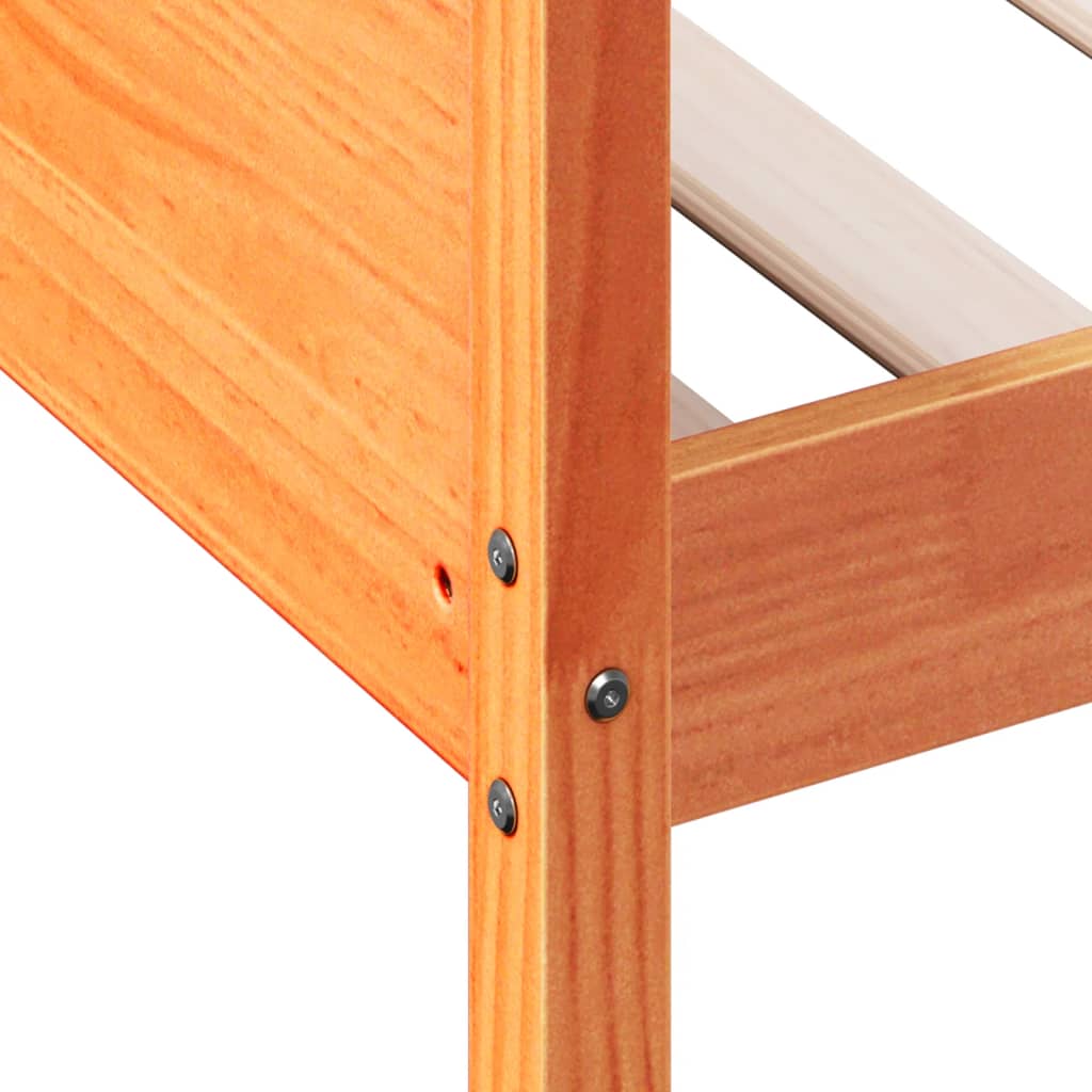 daybed uden madras 90x190 cm massivt fyrretræ gyldenbrun