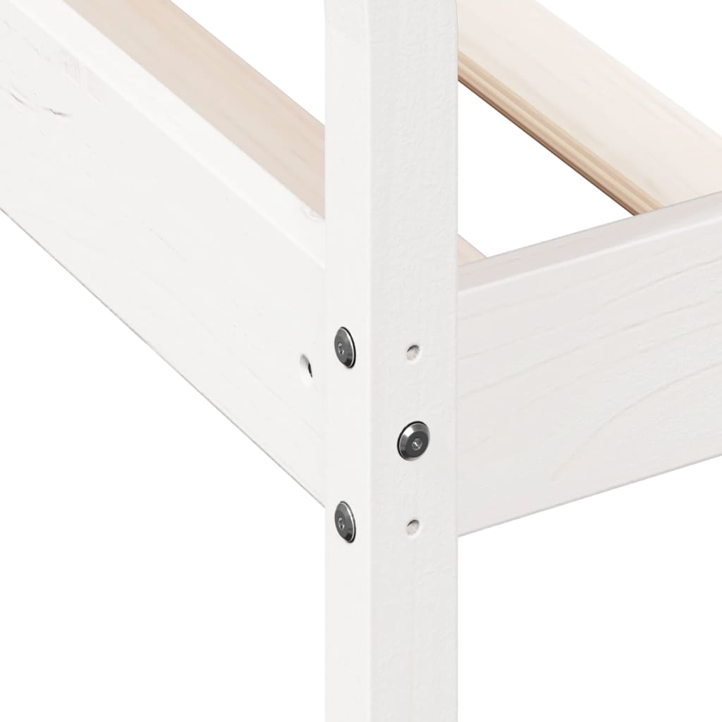 daybed uden madras 80x200 cm massivt fyrretræ hvid