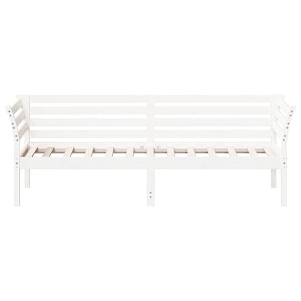 daybed med reol uden madras 100x200 cm massivt fyrretræ hvid