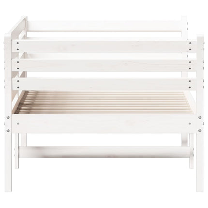 daybed med reol uden madras 100x200 cm massivt fyrretræ hvid