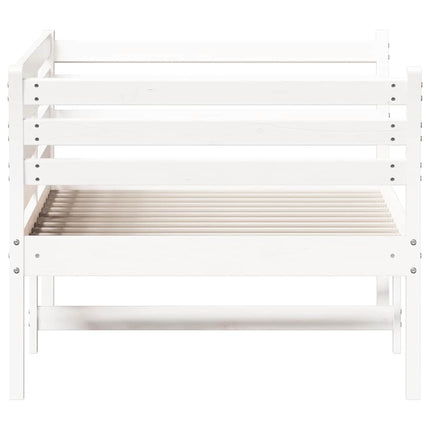daybed uden madras 90x190 cm massivt fyrretræ hvid