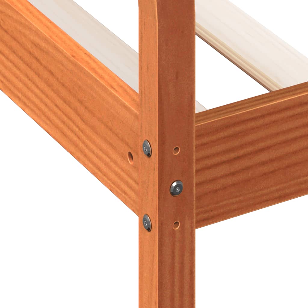 daybed uden madras 90x190 cm massivt fyrretræ gyldenbrun