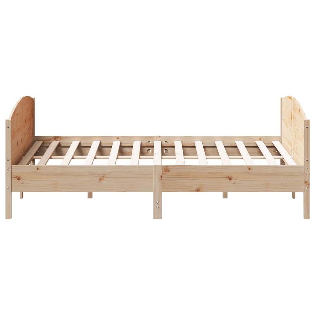 sengeramme uden madras 200x200 cm massivt fyrretræ