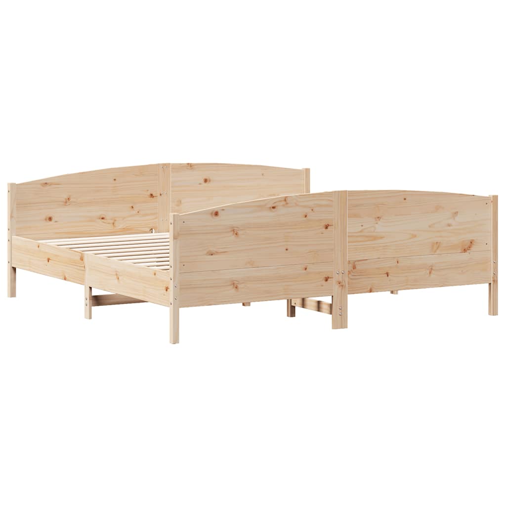 sengeramme uden madras 180x200 cm massivt fyrretræ