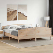 sengeramme uden madras 180x200 cm massivt fyrretræ
