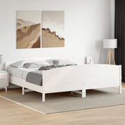 sengeramme uden madras 180x200 cm massivt fyrretræ hvid