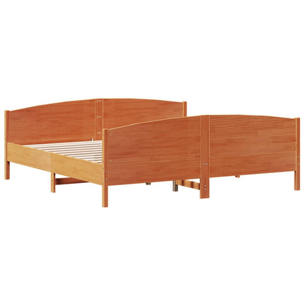 sengeramme uden madras 180x200 cm massivt fyrretræ gyldenbrun