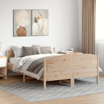 sengeramme uden madras 160x200 cm massivt fyrretræ