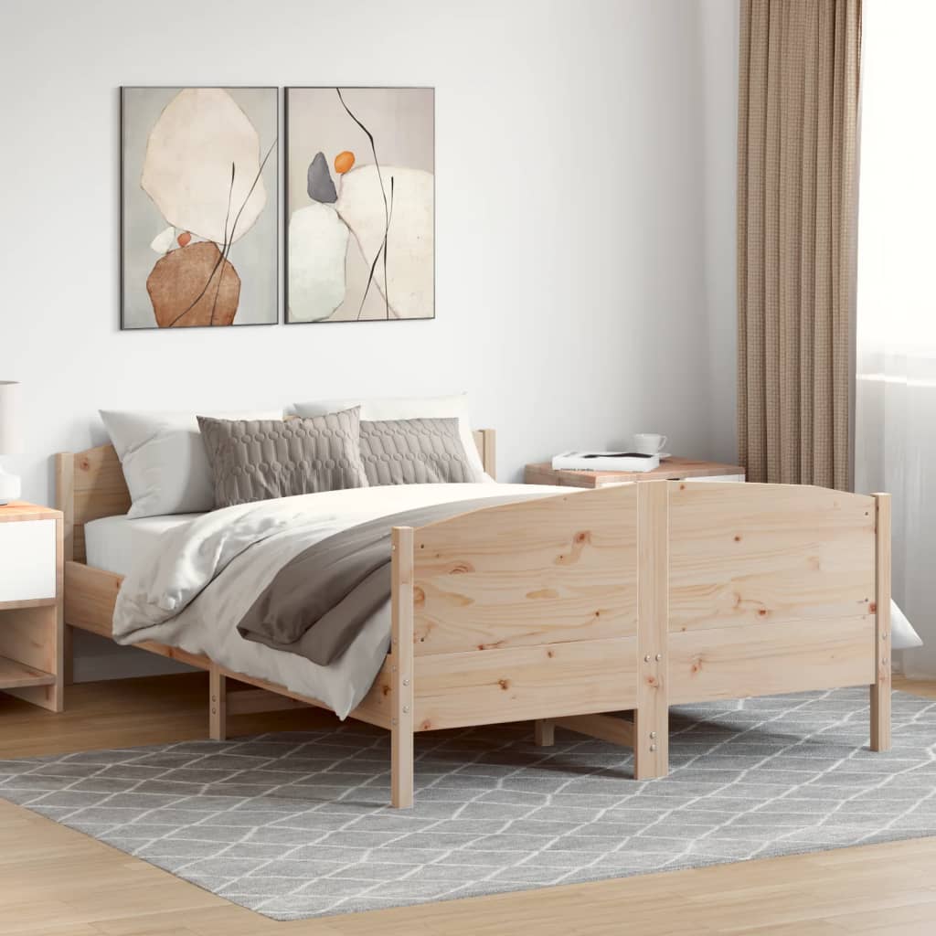 sengeramme uden madras 160x200 cm massivt fyrretræ
