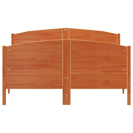 sengeramme uden madras 160x200 cm massivt fyrretræ gyldenbrun