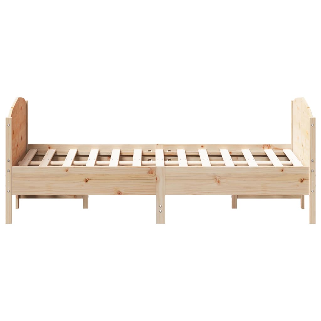 sengeramme uden madras 150x200 cm massivt fyrretræ