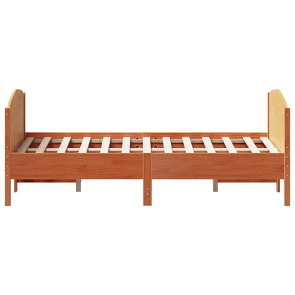 sengeramme uden madras 120x200 cm massivt fyrretræ gyldenbrun