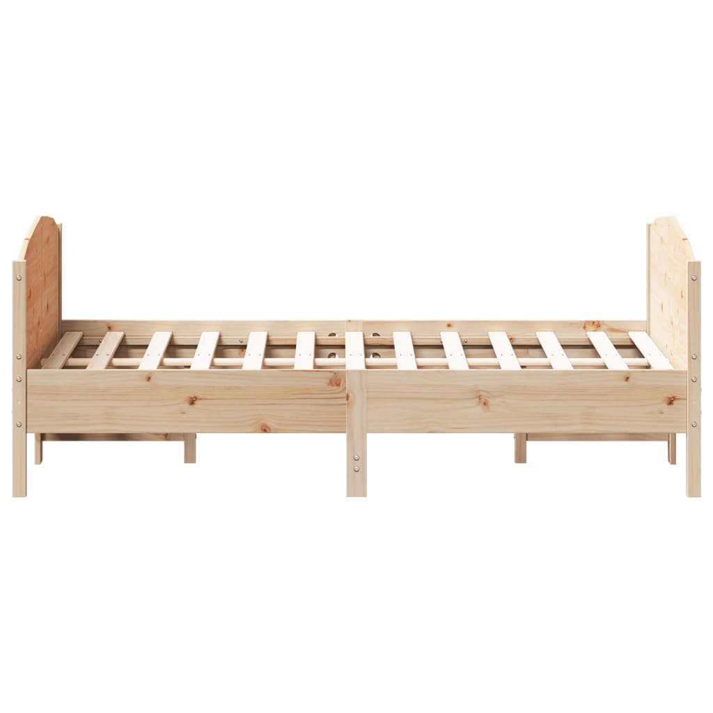 sengeramme uden madras 120x190 cm massivt fyrretræ