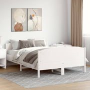 sengeramme uden madras 120x190 cm massivt fyrretræ hvid