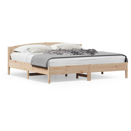 sengeramme uden madras 180x200 cm massivt fyrretræ