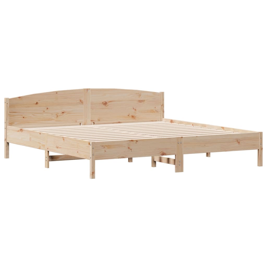 sengeramme uden madras 180x200 cm massivt fyrretræ