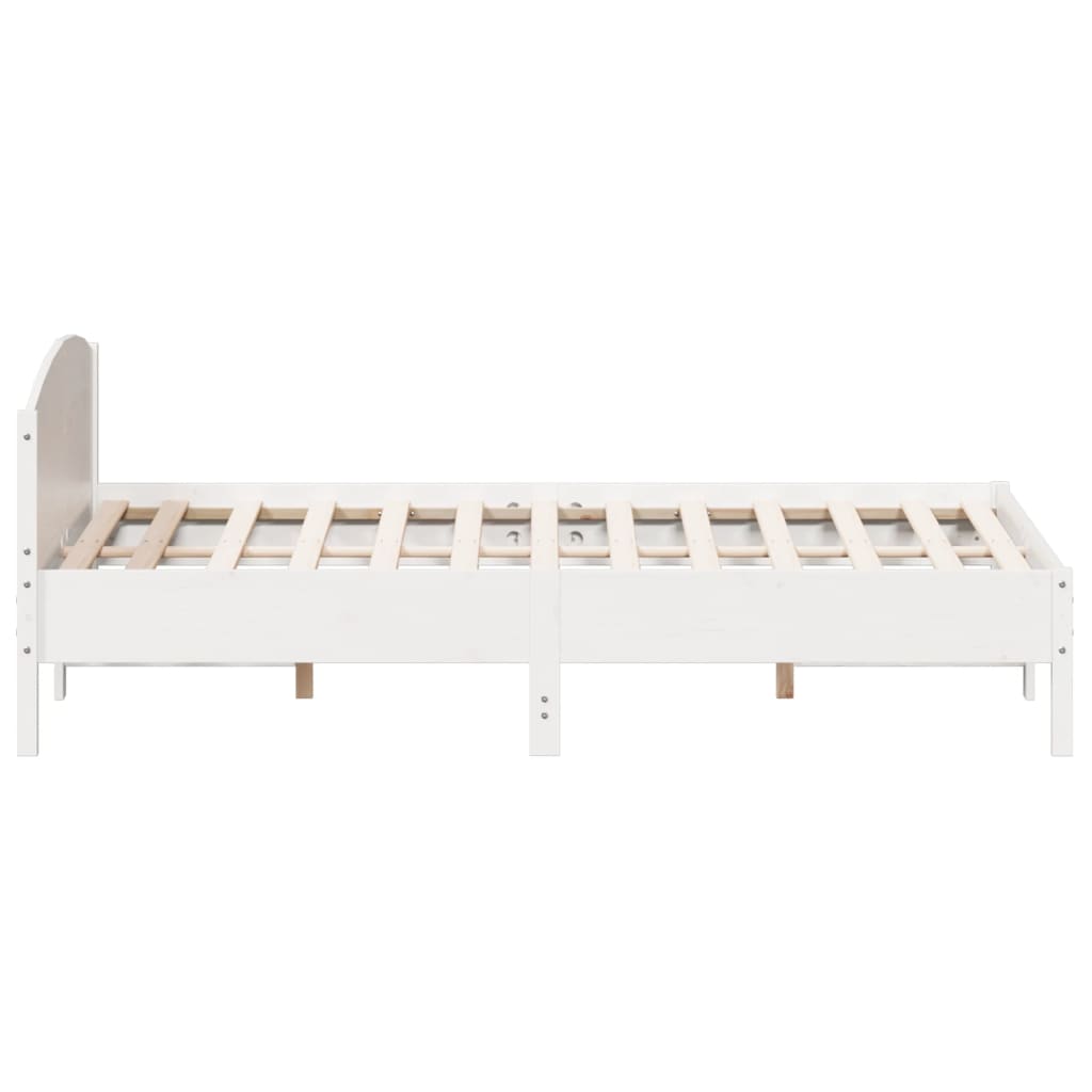 sengeramme uden madras 180x200 cm massivt fyrretræ hvid
