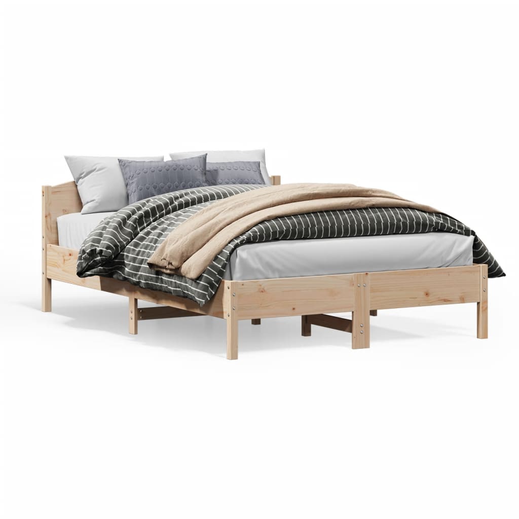 sengeramme uden madras 160x200 cm massivt fyrretræ