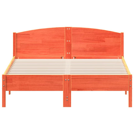 sengeramme uden madras 150x200 cm massivt fyrretræ gyldenbrun