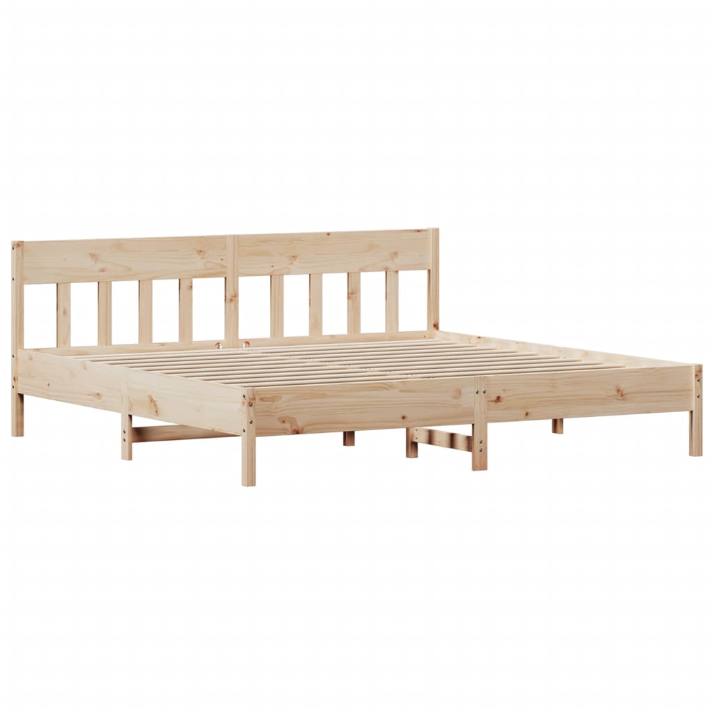 sengeramme uden madras 200x200 cm massivt fyrretræ