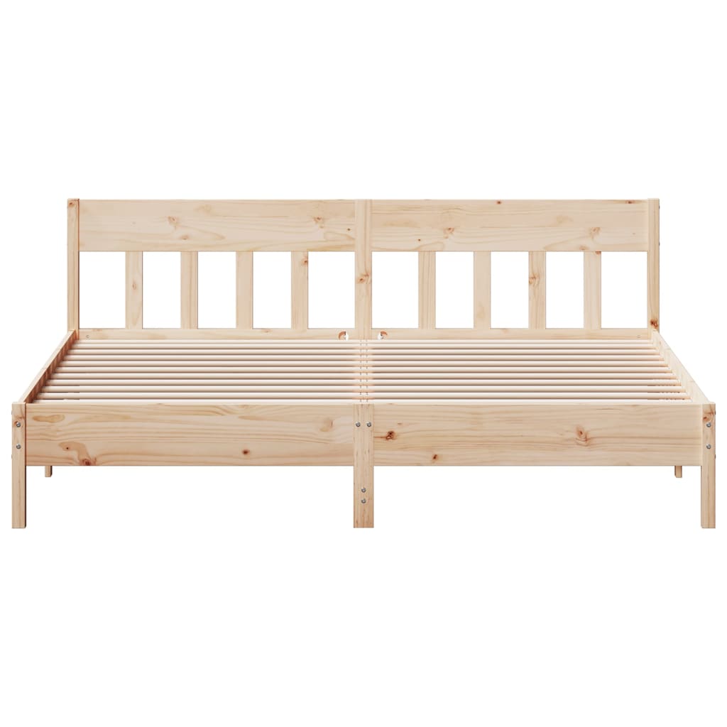 sengeramme uden madras 200x200 cm massivt fyrretræ