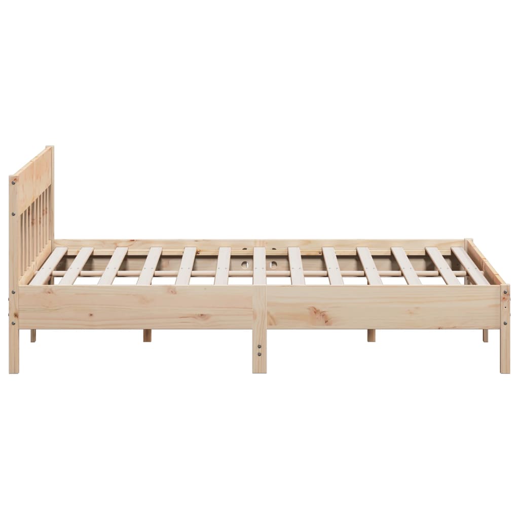sengeramme uden madras 200x200 cm massivt fyrretræ