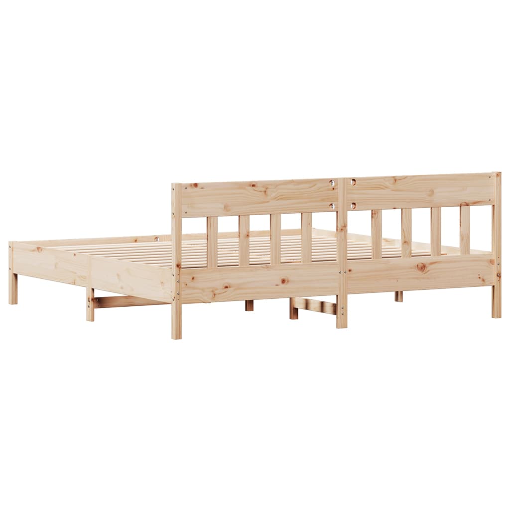 sengeramme uden madras 200x200 cm massivt fyrretræ