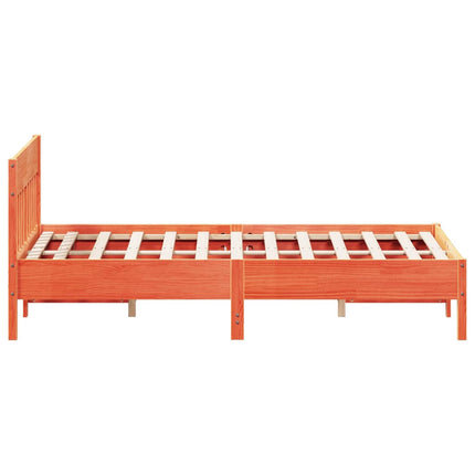 sengeramme uden madras 160x200 cm massivt fyrretræ gyldenbrun