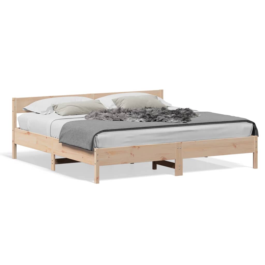 sengeramme uden madras 180x200 cm massivt fyrretræ